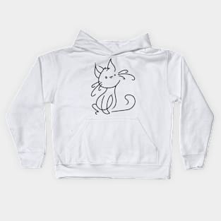 Essentially cat 1 black Kids Hoodie